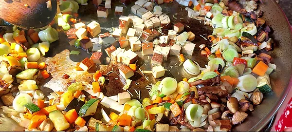 Taller de arroz vegetariana