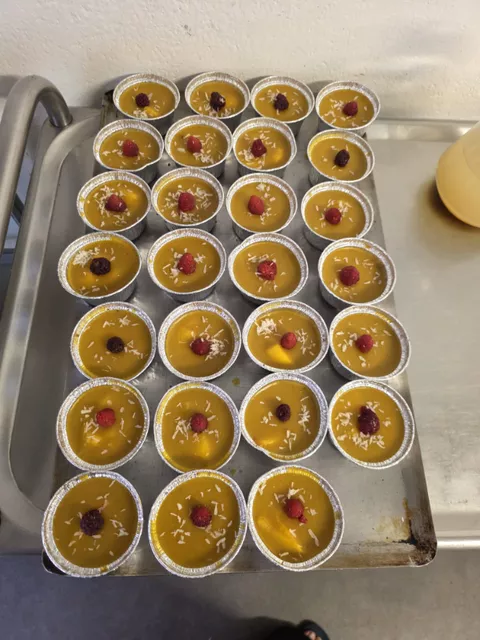 Kanten de carabassa, compota de préssec i coco – Postre macrobiòtic -EspaiCuinarSa - Matthias Hespe
