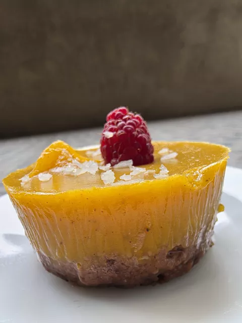 Kanten de carabassa, melocotó i coco – Postre macrobiòtic -EspaiCuinarSa - Matthias Hespe