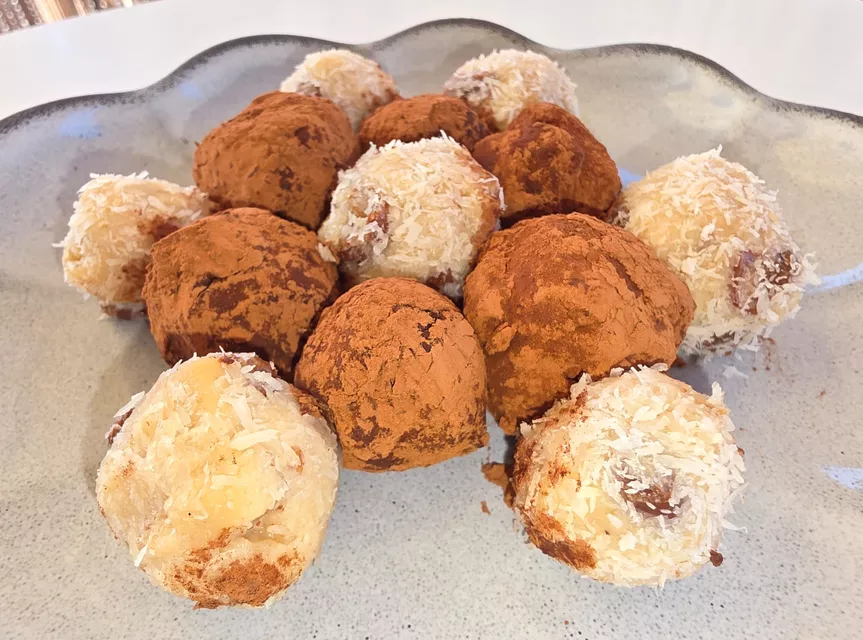Boletes de coco i cacau (recepta halwa)
