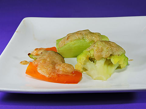 Verduras escaladas con salsa bechamel