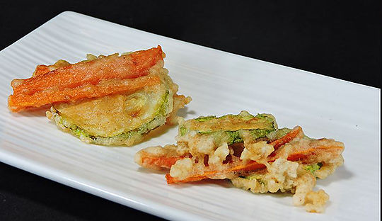 Tempura de calabacín y zanahoria